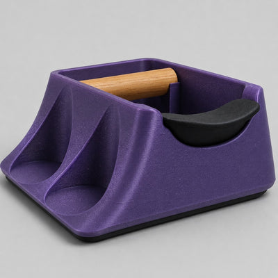 The Hub 3-in-1 Espresso Knock Box & Tamping Station in galaxy purple