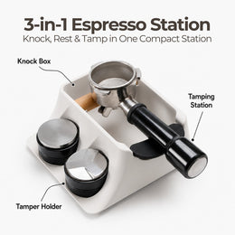 The Hub | Koffieklopbox, Tamperstation, Tamperhouder