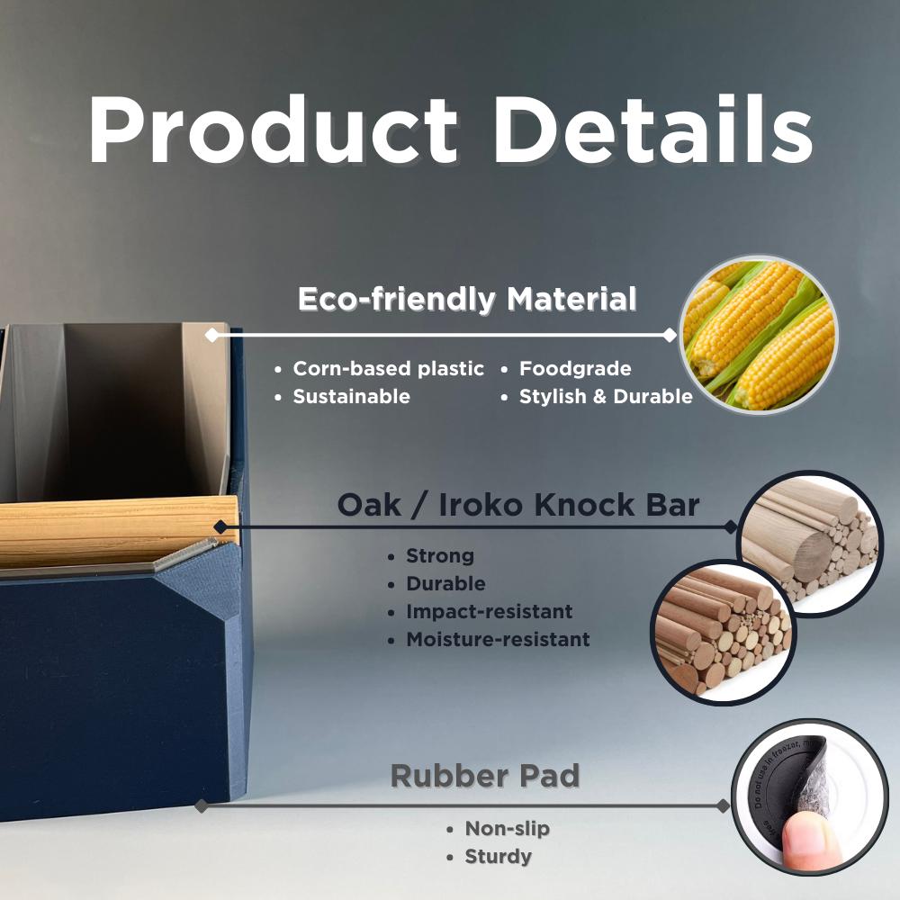 The Box | Knock Box With Oak or Iroko Knock Bar - Knocdic