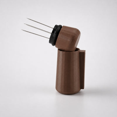 Espresso WDT Tool with Magnetic Holder with matte brown