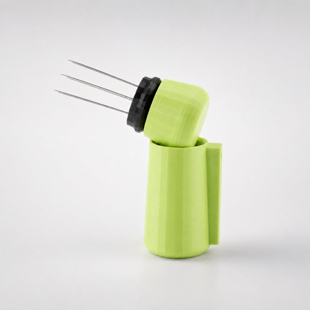 Espresso WDT Tool with Magnetic Holder with matte apple green