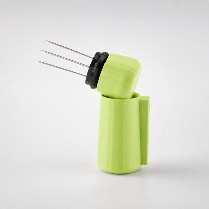 Espresso WDT Tool with Magnetic Holder with matte apple green