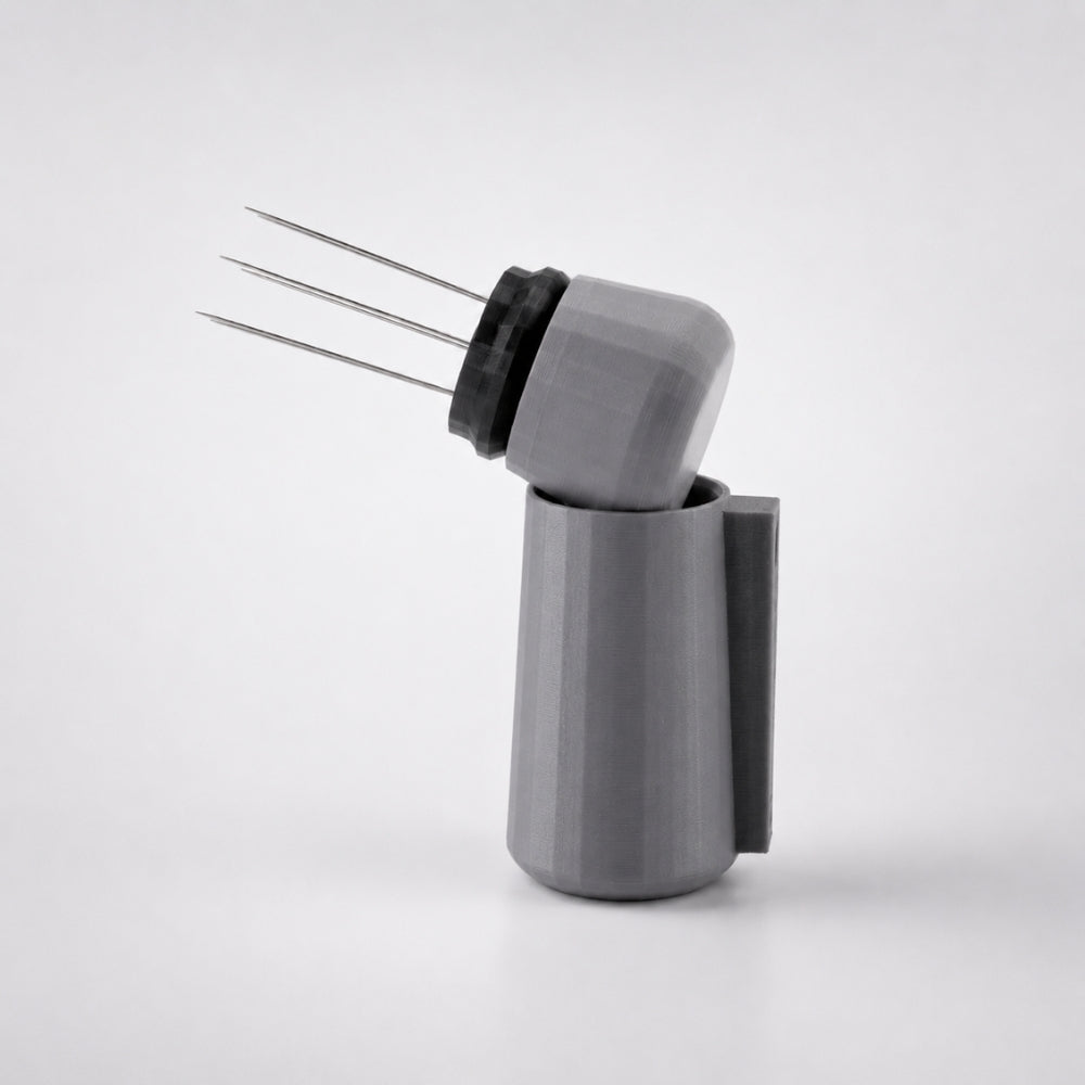 Espresso WDT Tool with Magnetic Holder with matte ash grey
