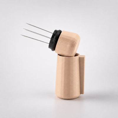 Espresso WDT Tool with Magnetic Holder with matte latte brown