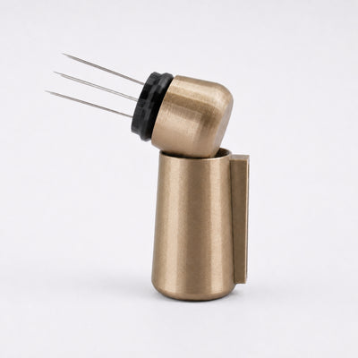 Espresso WDT Tool with Magnetic Holder with metallic gold