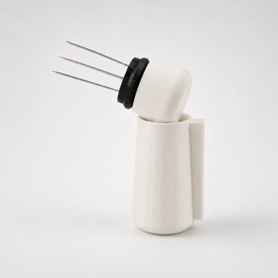Espresso WDT Tool with Magnetic Holder with matte off white