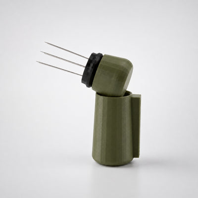 Espresso WDT Tool with Magnetic Holder with matte olive green