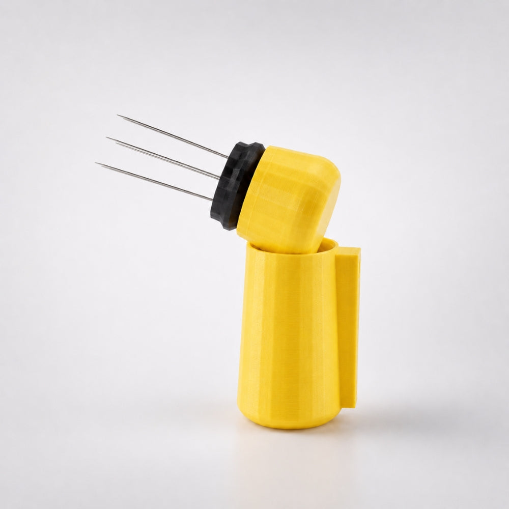 Espresso WDT Tool with Magnetic Holder with matte yellow