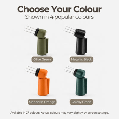 WDT Tool With Magnetic Holder in olive green, metallic black, mandarin orange, galaxy green