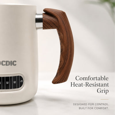 600ml Milk Frothing Pitcher with Thermometer - Knocdic