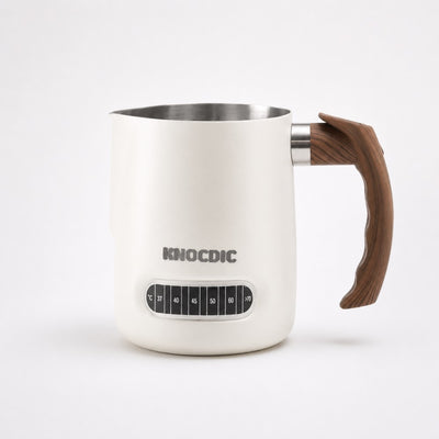 600ml Milk Frothing Pitcher with Thermometer - Knocdic