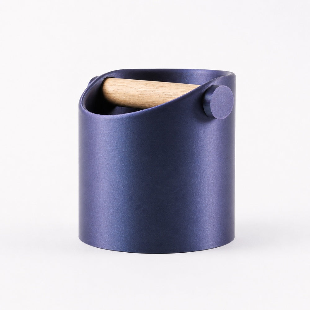 Minimalist Coffee Knock Box with Real Oak Wood Bar