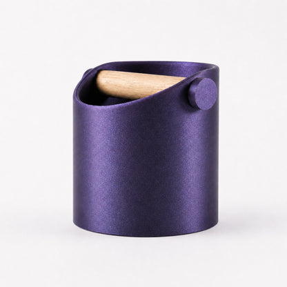 Minimalist Coffee Knock Box with Real Oak Wood Bar