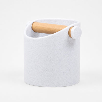 Minimalist Coffee Knock Box with Real Oak Wood Bar