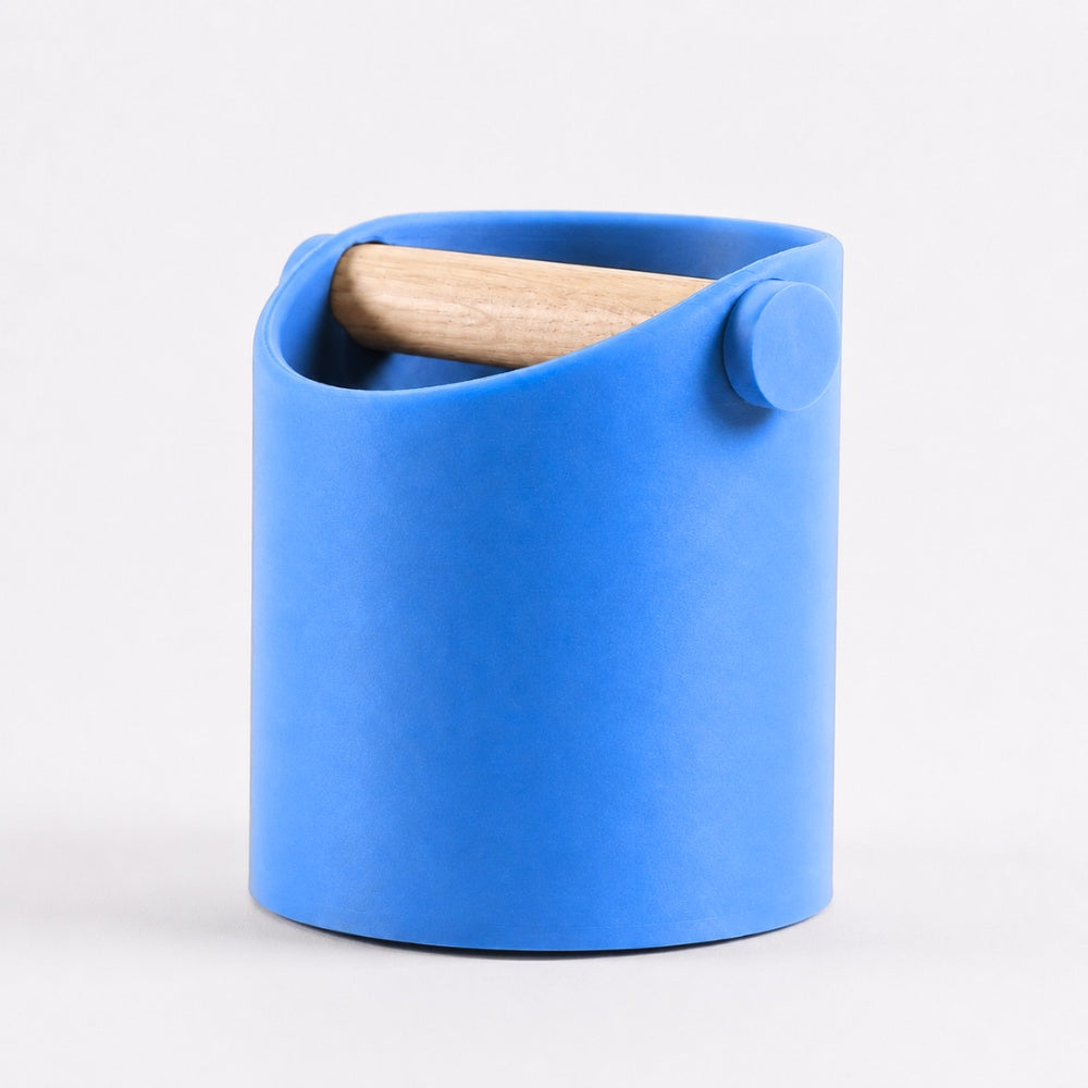 Minimalist Coffee Knock Box with Real Oak Wood Bar