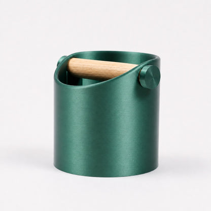 Minimalist Coffee Knock Box with Real Oak Wood Bar