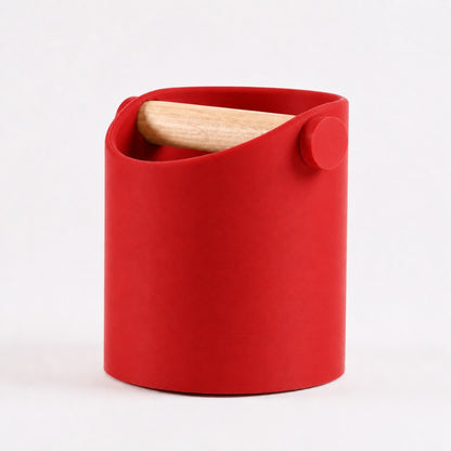 Minimalist Coffee Knock Box with Real Oak Wood Bar