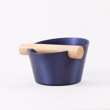 Nordic Espresso Knock Box Small Size with real oak wood bar in galaxy nebulae