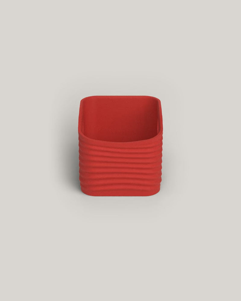 Ripple Rounded Square knock box assembly: slide out the oak bar, lift out the inner bin