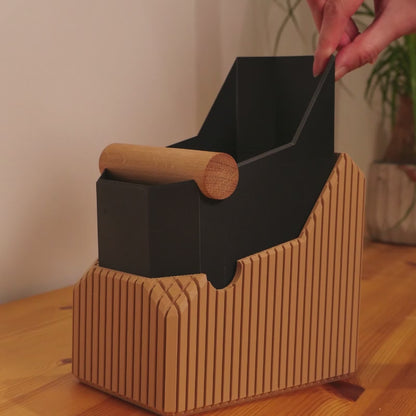 Striped Box | Knock Box With Hardwood Knock Bar