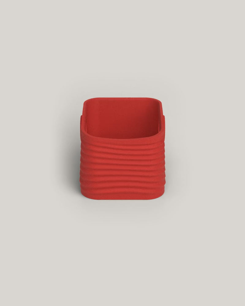 Ripple Square Tapered knock box assembly: slide out the oak bar, lift out the inner bin