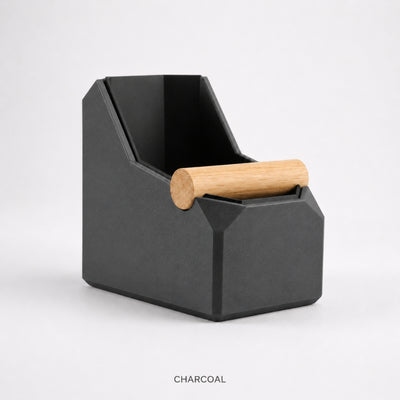 Rectangular Coffee Knock Box with Real Oak Knock Bar - Knocdic