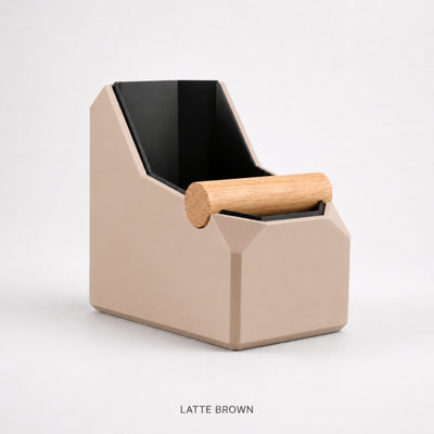 Rectangular Coffee Knock Box with Real Oak Knock Bar - Knocdic