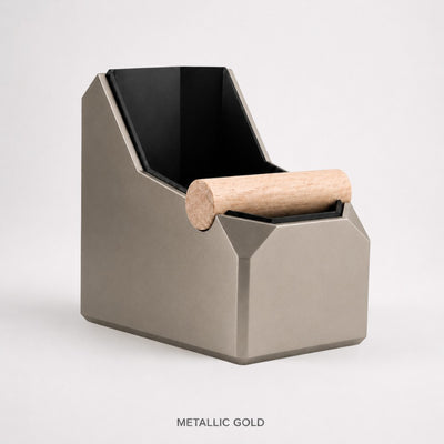 Rectangular Espresso Knock Box with Oak Bar - Bundle Event - Knocdic