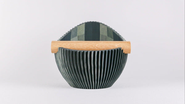 Decorative coffee knock box with a oak knowck bar