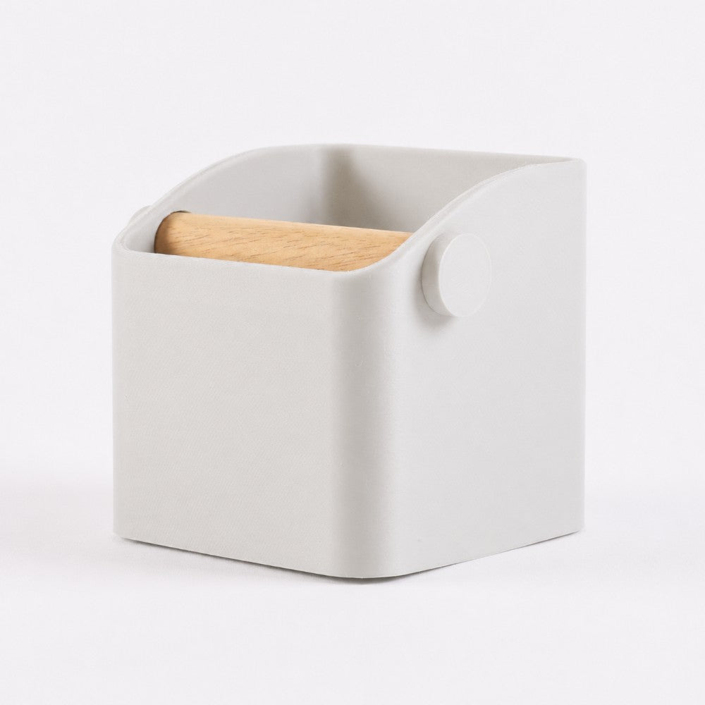 The Square Espresso Knock Box with Oak Knock Bar