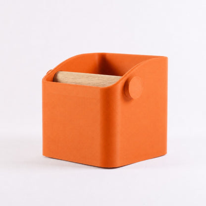 The Square Espresso Knock Box with Oak Knock Bar