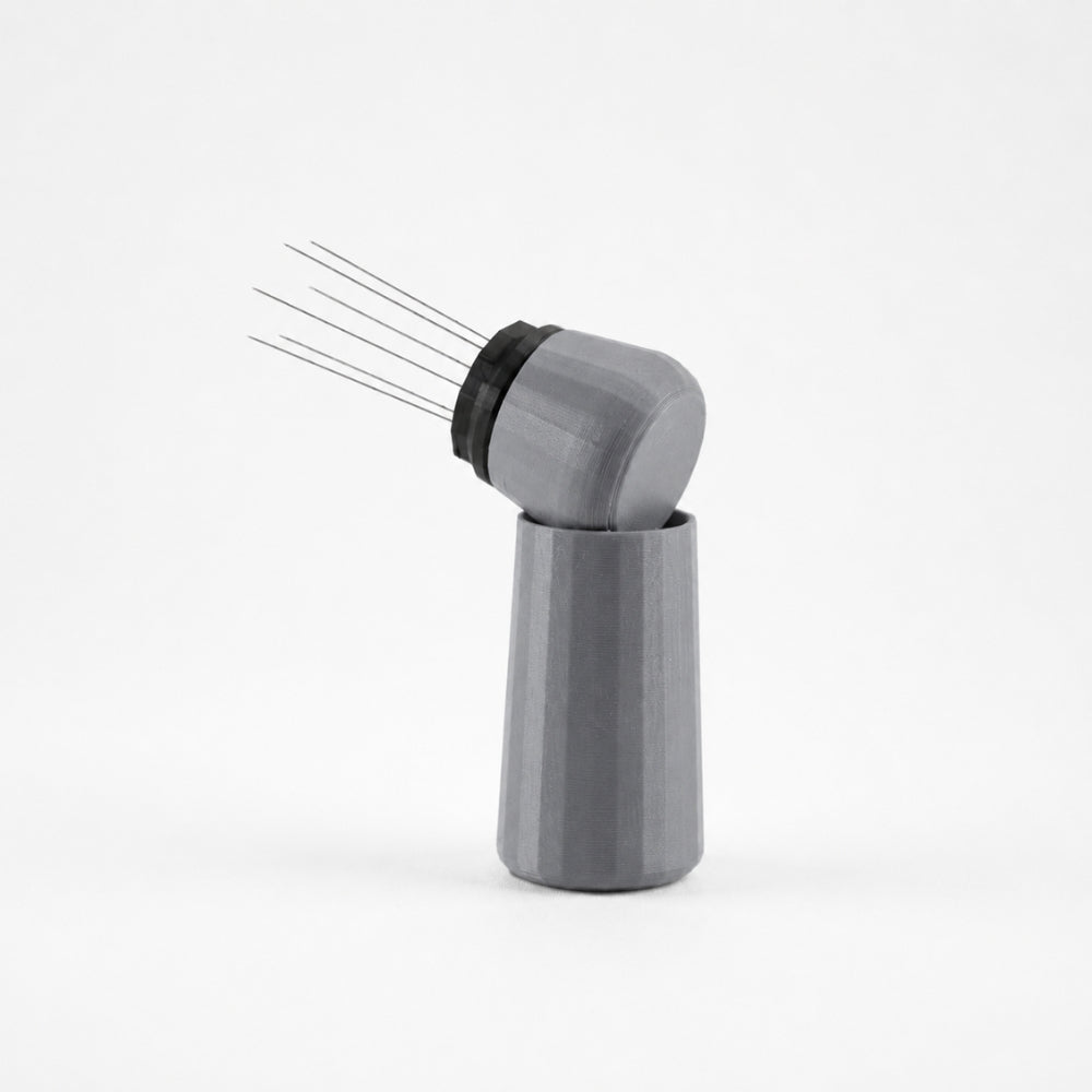 Espresso WDT Tool with Standing Holder in matte ash grey