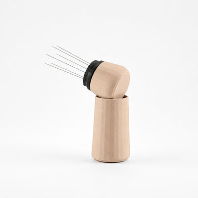 Espresso WDT Tool with Standing Holder in matte latte brown