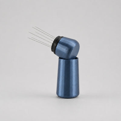 Espresso WDT Tool with Standing Holder in metallic blue