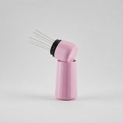 Espresso WDT Tool with Standing Holder in matte pink