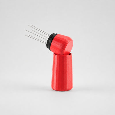 Espresso WDT Tool with Standing Holder in matte red
